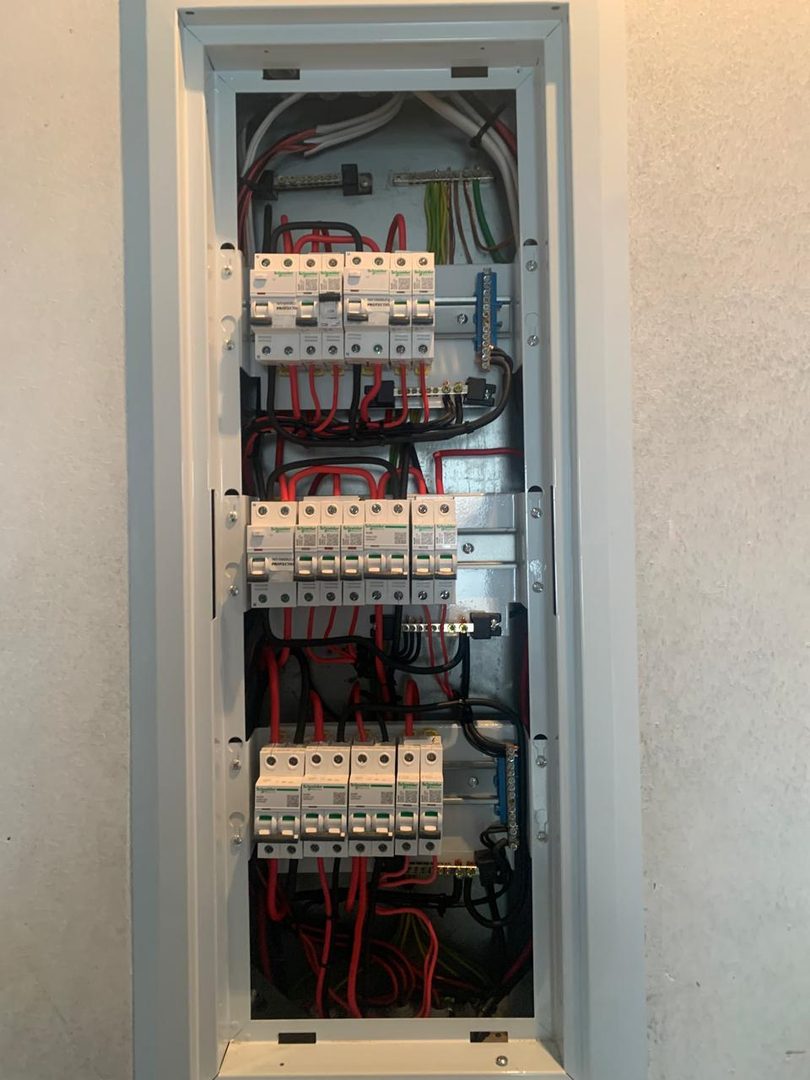 Neatly installed domestic distribution board by DJVD Electrical
