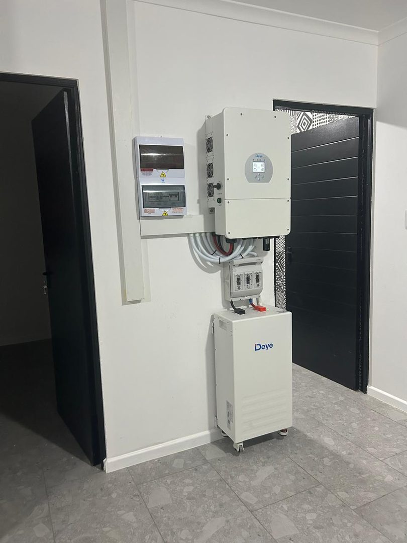 Deye inverter and battery installed in a home